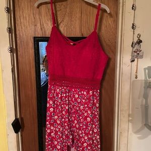 No Boundaries high low dress with built in shorts.